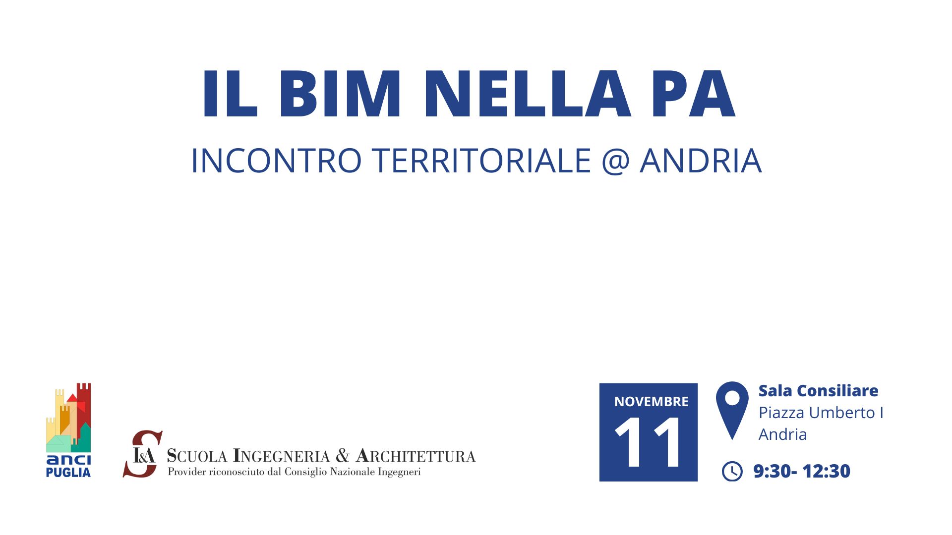 Il BIM nella PA. Incontro territoriale @ Andria